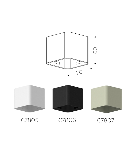 Корпус светильника C7805 SWH белый песок 70*70*H60mm MR16 GU5.3