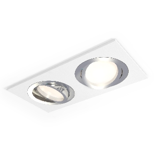 Комплект встраиваемого поворотного светильника Ambrella light XC7635082 SWH/PSL белый песок/серебро полированное MR16 GU5.3 (C7635, N7003)