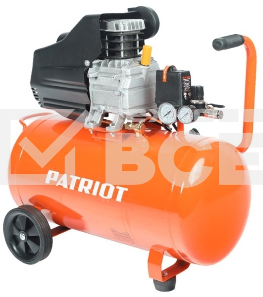 Компрессор PATRIOT EURO 50/2601.8кВт 220В 260л/мин 50л выход быстросъём елочка 8мм