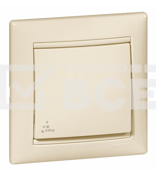 Выключатель Legrand Valena 10A, IP44, слоновая кость, 774101