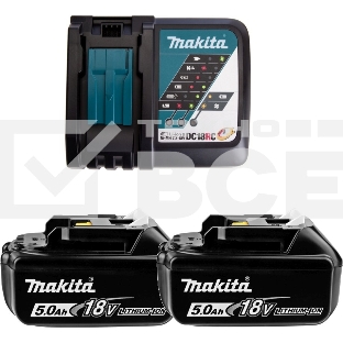 Батарея аккумуляторная Makita BL1016 18В 5Ач Li-Ion (З/У в компл.) (191L74-5)