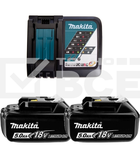 Батарея аккумуляторная Makita BL1016 18В 5Ач Li-Ion (З/У в компл.) (191L74-5)