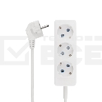 Удлинитель PROconnect 3 гнезда, 1.5 м, 3х0.75 мм², с/з, белый, фото 1