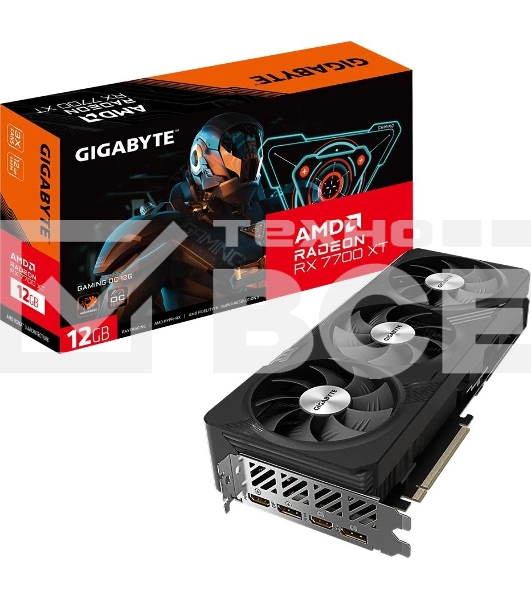Видеокарта Gigabyte GV-R77XTGAMING OC-12GD AMD Radeon RX 7700XT 12Gb PCI-E 4.0 192bit GDDR6 2276/18000 HDMIx2 DPx2 HDCP Ret