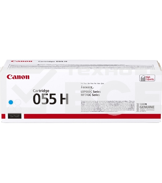 Картридж лазерный Canon 055 H C (3019C002) голубой (5900стр.) для Canon i-SENSYS серий MF740, LBP660