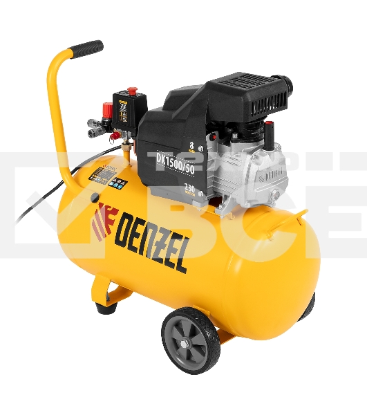 Компрессор Denzel воздушный DK1500/50,Х-PRO 1,5 кВт, 230 л/мин, 50 л 58064