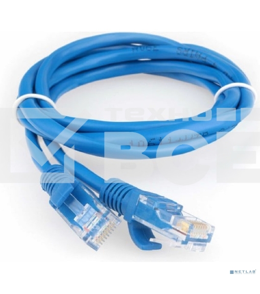Патч-корд CCA light UTP Гарнизон PC-UTP-5e-1.5-B кат.5e, 1.5м, литой, многожильный (синий)