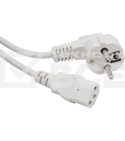 Шнур питания Lanmaster LAN-PP13/SHA-1.0-WH C13-Schuko проводник.:3x0.75мм2 1м 220В 10А белый
