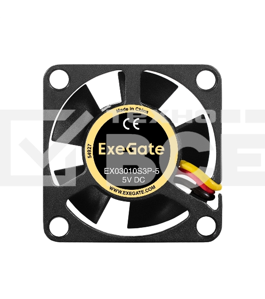 Вентилятор для корпуса ExeGate EX03010S2P-5 черный, 30 мм, 9000 об/мин, 25 дБ, 3 pin