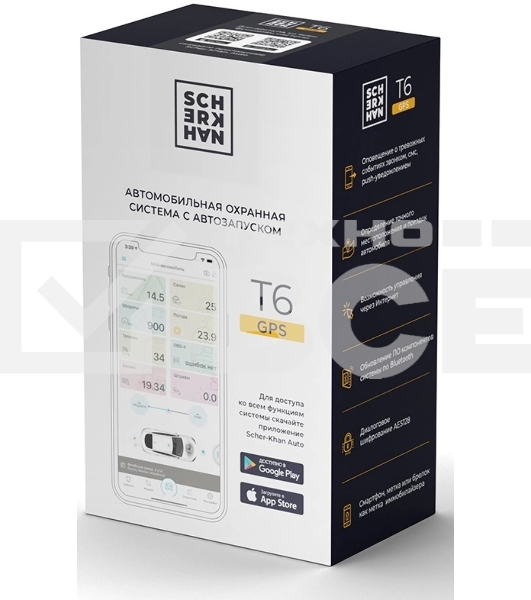 Охранная система Scher-Khan T6 с обратной связью + дистанционный запуск+ Bluetooth+GSM брелок с ЖК дисплеем