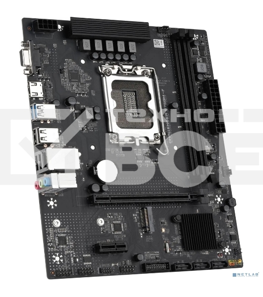 Материнская плата Maxsun Challenger B760M-F, LGA 1700, Intel B760, 2xDDR4, 3xSATA III, 2xM.2, 1xPCIe 4.0 x16, 1xHDMI, 1xVGA, 1xRJ-45 1Gb LAN, 2xUSB 3.2 Gen 1, 4xUSB 2.0, 3x3.5 мм, 5.1, mATX