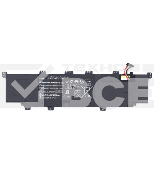 Аккумуляторная батарея для ноутбука Asus PU500CA, S500CA 11.1V 44Wh