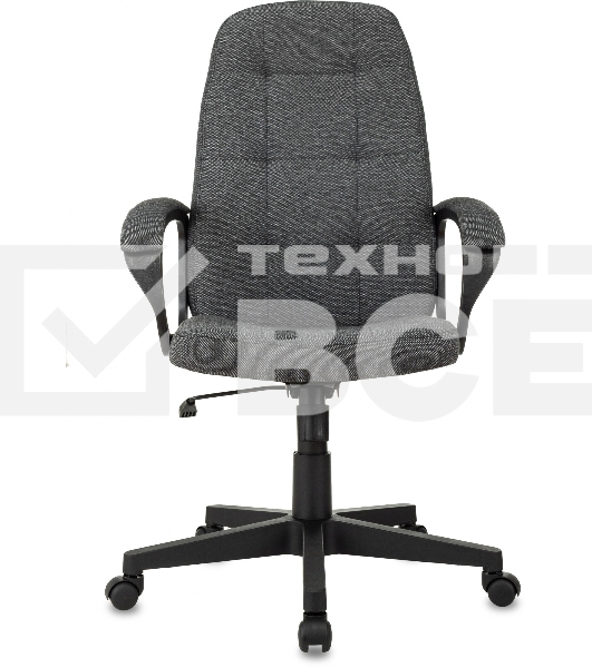 Кресло руководителя Бюрократ CH 002 Fabric 3C1 серый, крестов. пластик