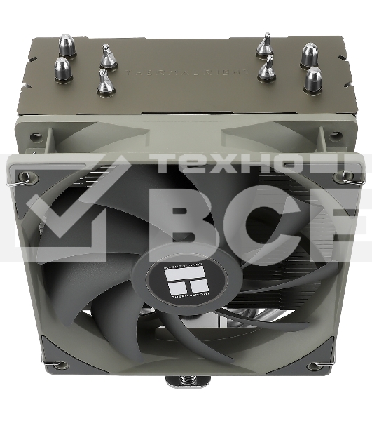 Кулер для процессора Thermalright Assassin Spirit 120 V2 серебристый/черный/серый (4-pin PWM, 154mm, Al/Cu, 4x6mm, 1x120mm, 66.17CFM, 25.6dBA, 1500RPM, S: 1851/1700/1200/115X, AM5/AM4)
