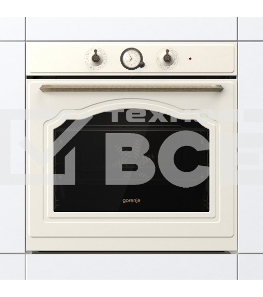 Встраиваемая электрическая духовка GORENJE/раиваемая электрическая духовка,ширина 60 см,объем 77л,пиролитическая эмаль,слоновая кость
