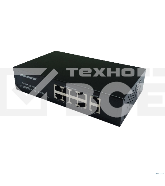 Коммутатор неуправляемый NEOMAX NMS-110PoE-100-S, 10 портов 100 Mbps, 8xPoE, металл