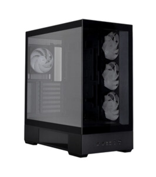 Компьютерный корпус ZALMAN P40 DS, ATX, черный, WINDOW, 9.1-inch LCD screen, 2xCombo(2.5” or 3.5”), 1x2.5”, 1xUSB TYPE-C, 2xUSB 3.0, SIDE 3x120мм ARGb, REAR 1x120мм ARGb