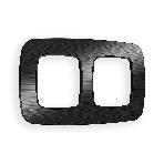 Рамка OMEGA Radian (Черный Металл шлифованный) 2-ая OF580502, фото 1