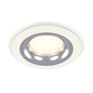 Комплект встраиваемого светильника Ambrella light XC7621003 SWH/PSL белый песок/серебро полированное MR16 GU5.3 (C7621, N7012)