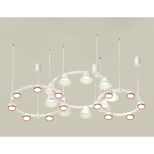 Светильник Ambrella light XR92082020/22 SWH/PPG/FR белый песок/золото розовое полированное/белый матовый GX53