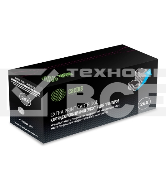 Картридж лазерный Cactus CS-CF226X-MPS черный (12000 стр.) для HP LJ M402d/M402n/M426dw/M426fdn/M426fdw