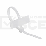 Хомут под маркер nylon 100x2,5 мм 100 шт. белый Rexant, фото 1