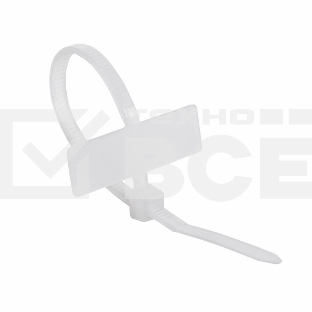 Хомут под маркер nylon 100x2,5 мм 100 шт. белый Rexant