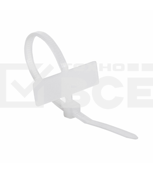 Хомут под маркер nylon 100x2,5 мм 100 шт. белый Rexant