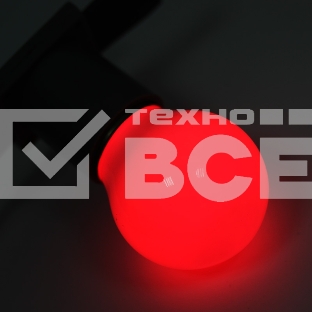 Лампа светодиодная d-45 3LED 1Вт шар E27 25лм 220В красн. Neon-Night 405-112