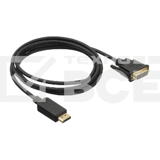 Кабель аудио-видео Buro 1.1v DisplayPort (m)/DVI-D (Dual Link) (m) 2м. Позолоченные контакты черный (BHP DPP_DVI-2)