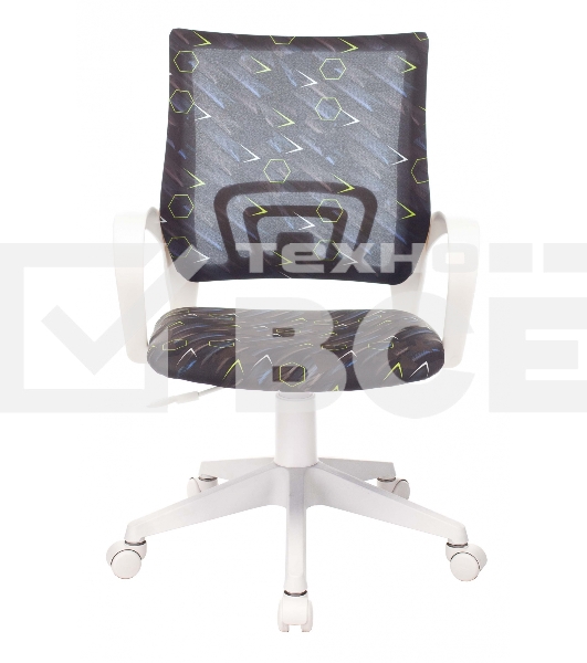 Кресло детское Бюрократ KD-W4 черный/синий регата крестовина пластик белый пластик белый