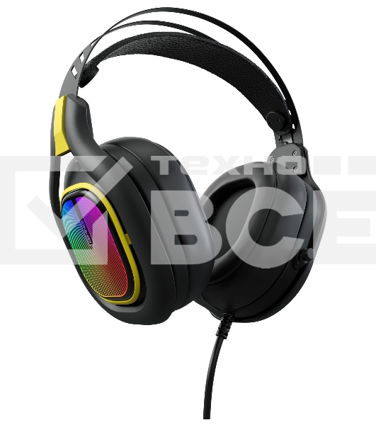 Наушники с микрофоном GMNG HS-L630G черный/желтый 2.2м мониторные оголовье (1533561)