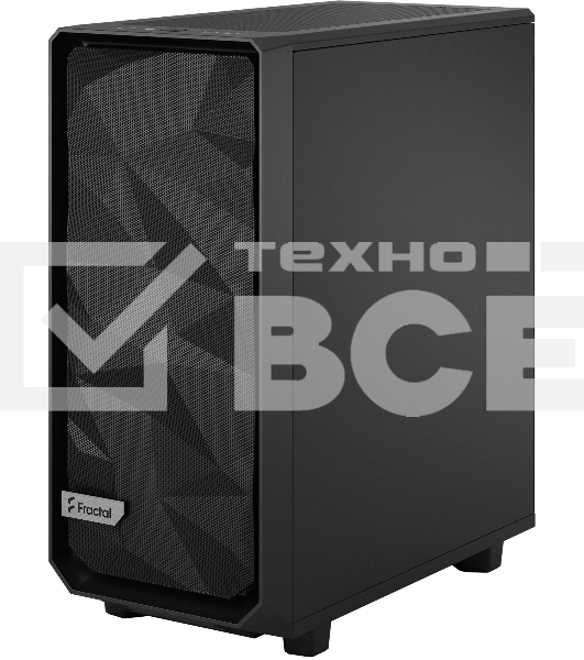 Корпус Fractal Design MESHIFY 2 COMPACT BLACK - TG / ATX, TG / 2x140mm & 1x120mm fans inc. / FD-C-MES2C-03