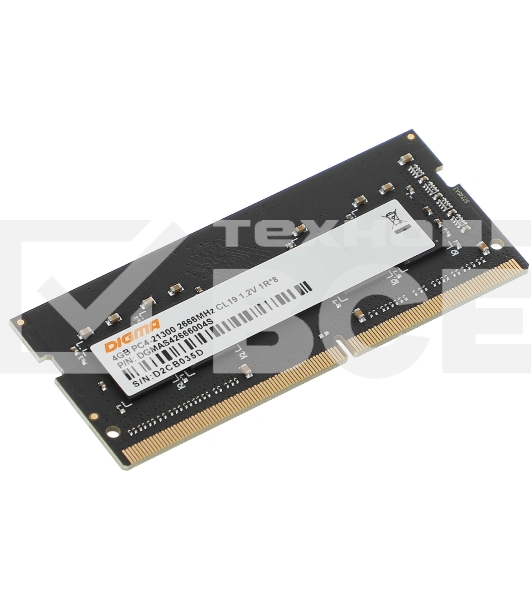 Оперативная память Digma, DDR4, 4GB (1x4GB), 2666MHz, CL19