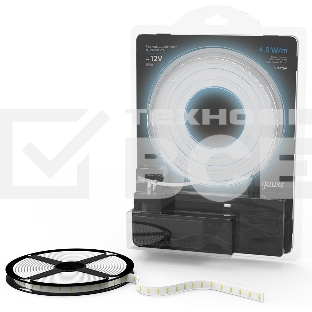 Лента LED Комплект 2835/60-SMD 4,8W 12V DC холодный белый IP20 (блистер 3м) 1/50
