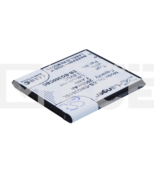 Аккумулятор CS-SMG361SL EB-BG360CBC для Samsung Galaxy J2 SM-J200F, SM-J200H 3.8V / 2000mAh / 7.60Wh