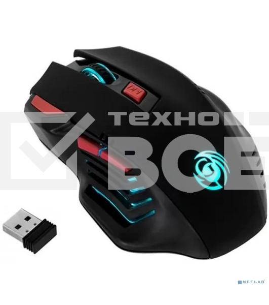 Мышь беспроводная Dialog Gan-Kata MRGK-14UR черный, 1600 dpi, радиоканал, USB, кнопки - 6