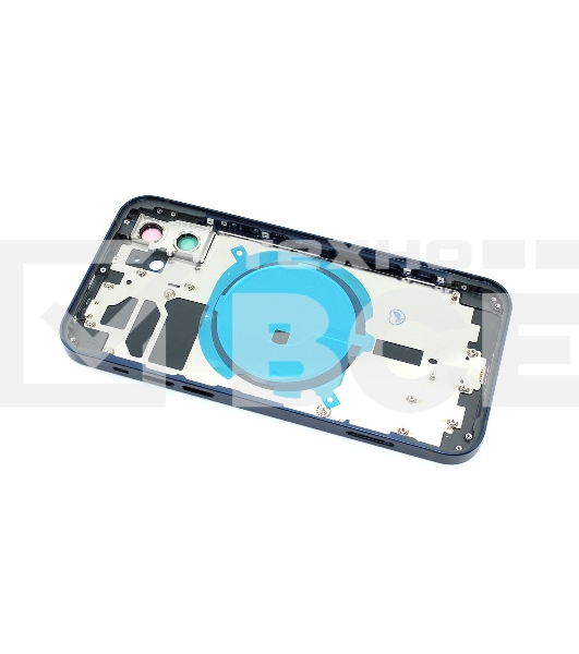 Задняя крышка (корпус) в сборе с рамкой для Apple iPhone 12 синяя