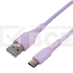 Кабель USB2.0 Cablexpert CC-USB2S-AMCM-1M-V AM/Type-C, 3А, 18Вт, QC3.0, силиконовый, медь, 1м, фиолетовый, пакет, фото5