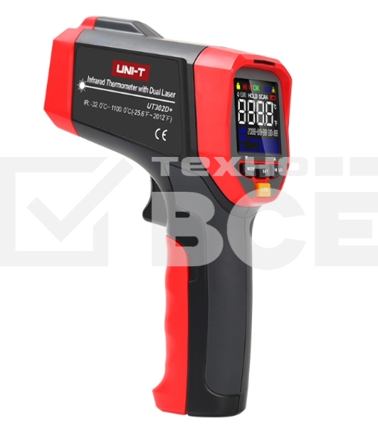 Инфракрасный термометр UT302D+ , -32С~ 1100С