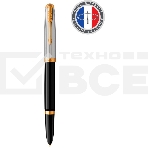 Ручка перьевая Parker 51 Premium (CW2169030) Black St.Steel GT F сталь нержавеющая подар.кор., фото 1