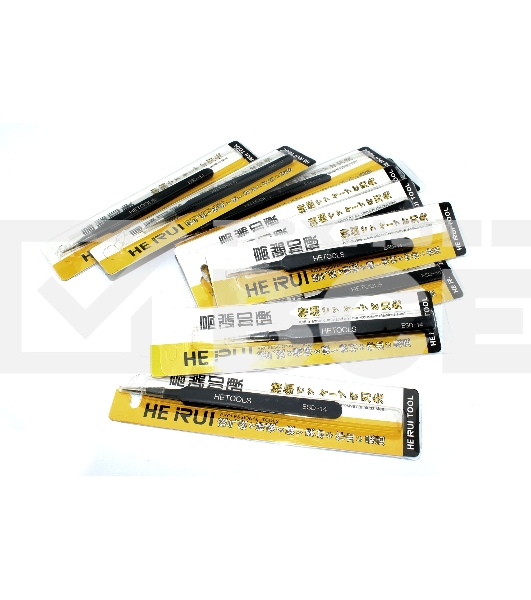 Пинцет HETOOLS ESD-14 прямой, чёрный 120мм 10 шт