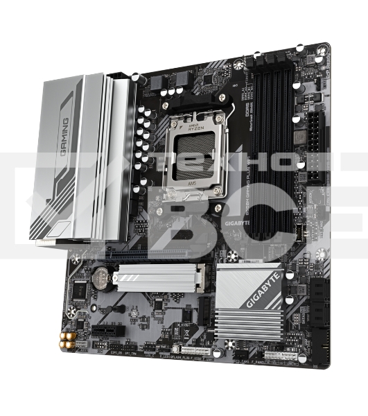 Материнская плата Gigabyte B650M GAMING PLUS WIFI, AM4, AMD B650, 4xDDR5, 4xSATA, 2xM.2, 1xPCIe 4.0 x16, 1xPCIe 3.0 x1, 2xDP, 1xHDMI, 1x2.5Gb LAN, Wi-Fi 6E, Bluetooth 5.3, 1xUSB-C 5Gbps, 5xUSB-A 5Gbps, 6xUSB-A 2.0, 3x3.5 мм, 7.1, mATX