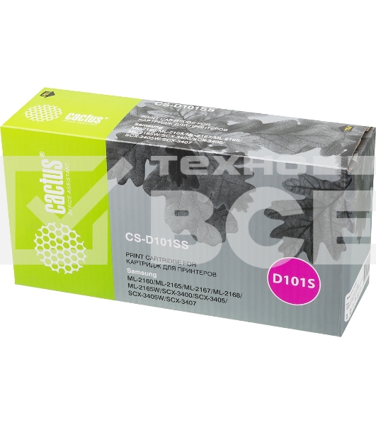 Картридж лазерный Cactus CS-D101SS черный (1500 стр.) для Samsung ML-2160/2165/2167/2168/SCX-3400/3405