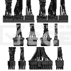 Блок питания 550W ExeGate M550 GOLD (SFX, APFC, КПД 90% (80 PLUS GOLD), 9см fan, 24pin, (4+4)pin, 2xPCI-E, 6xSATA, 3xIDE, 1xFDD, Full Cable Management, black, ATX adapter, Retail box), фото6