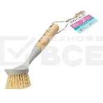 Щетка для посуды круглая d 60х230 мм, бамбуковая рукоятка, Home Palisad, фото3