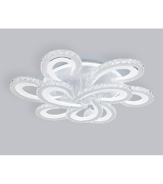 Потолочный светодиодный светильник Ambrella light FA1704/6+3 WH/CH белый/хром 255W 3000K-6400K 610*610*130 (ПДУ РАДИО 2.4G)