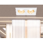 Встраиваемый точечный светильник Ambrella light TN102831/2 WH/GD белый/золото GU5.3/2 178*93*50, фото3