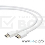 Кабель Cablexpert HDMI CC-HDMI4-W-1M, 19M/19M, v2.0, медь, позол.разъемы, экран, 1м, белый, пакет, фото2