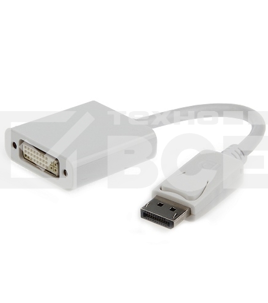 Переходник DisplayPort - DVI Cablexpert A-DPM-DVIF-002-W, 20M/19F, белый, пакет